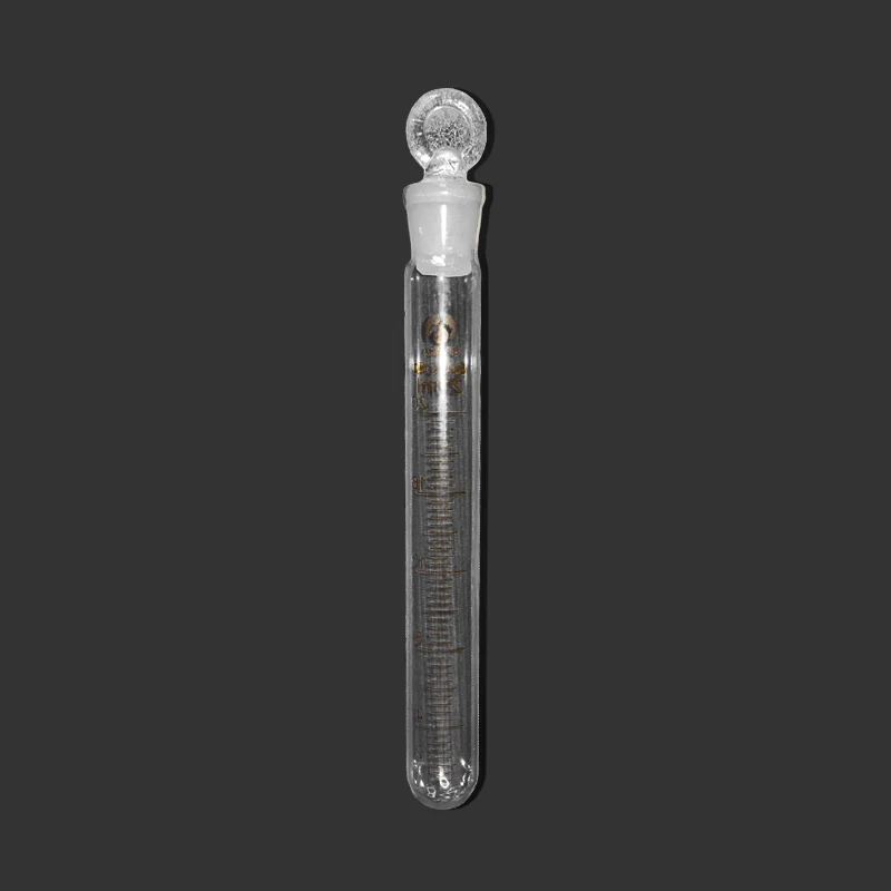 

20ml Lab Clear Glass Test Tube Round Bottom Tube Vial With Push Cap School Lab Supplies