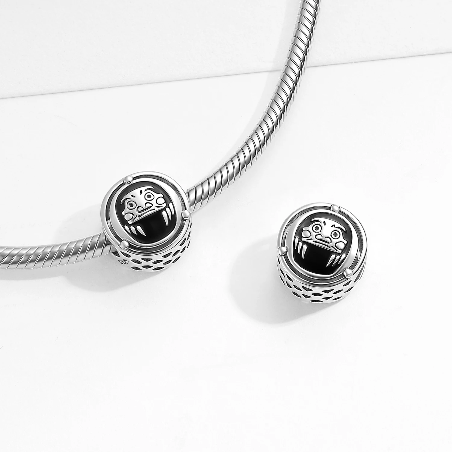 

kataoka Daruma Tumbler Doll 925 Sterling Silver Religious Symbols Charm Bead Jewelry Gift Fit Original Bracelet Diy Jewelry kata