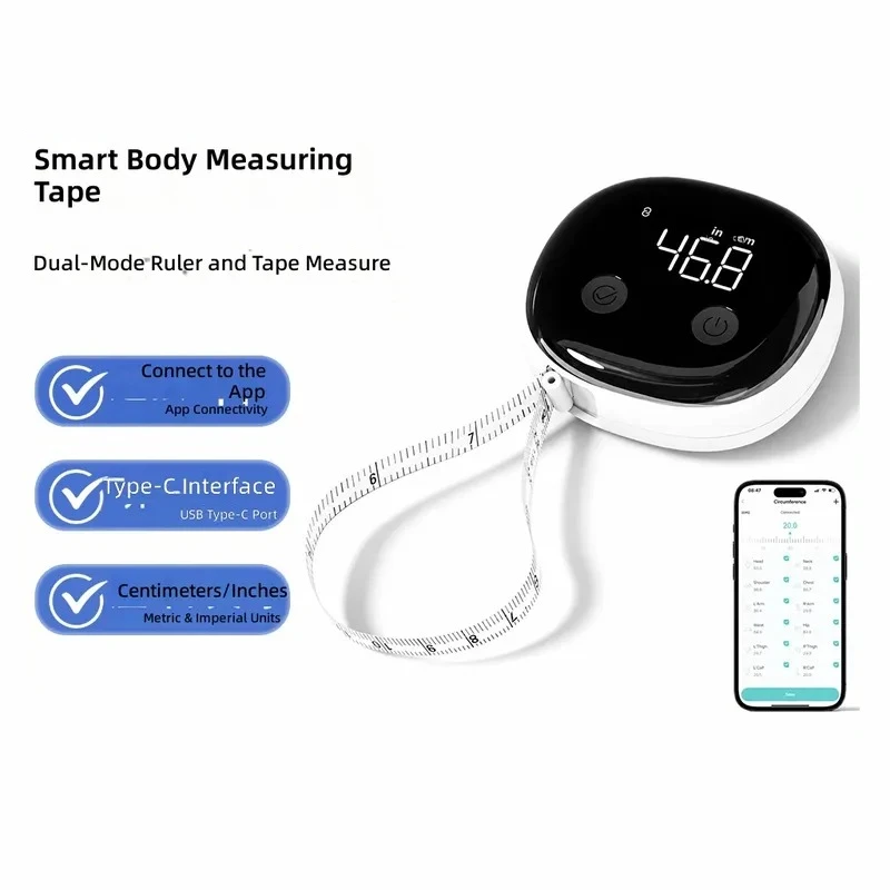 for Intelligent Automatic Telescopic Bluetooth App Electronic Circumference Ruler for Chest Head Waist Leg Measurement
