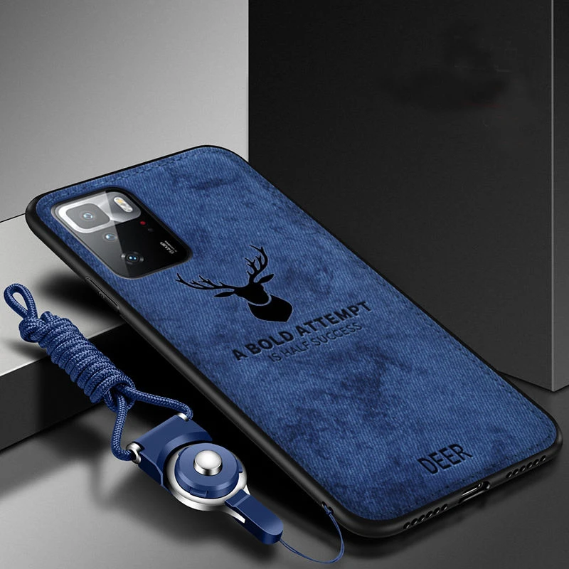 

Чехол для Xiaomi POCO M5S, мягкий силиконовый + жесткий тканевый тонкий защитный чехол-накладка с оленем для Xiaomi POCO M5 4G M5S, чехол для телефона