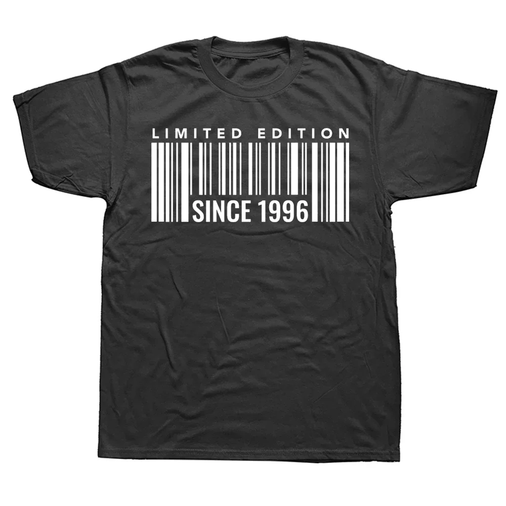 Limited Edition Since 1996 Barcode T Shirts Cotton Streetwear Short Sleeve Birthday Gifts Summer Style T-shirt Mens Clothing