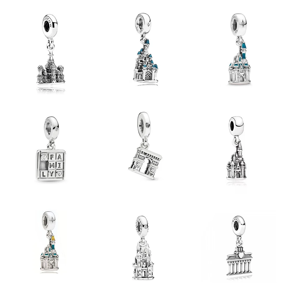 

Новые популярные аксессуары для самостоятельного изготовления: подвески в виде замка Диснея и Эйфелевой башни, бусины для подвесок, аксессуары для рукоделия.