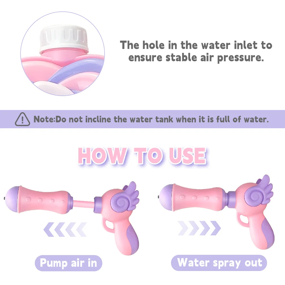 Zaino per bambini Pistola ad acqua Tipo di trazione Conservazione di grande capacità Estate Divertente Genitore Zaino interattivo per cartoni animati Pistola ad acqua