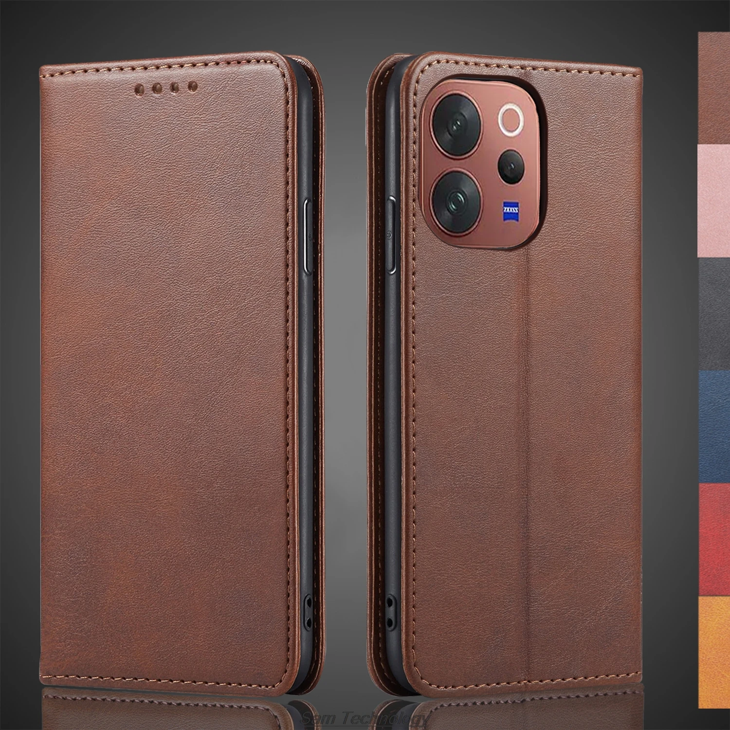 Funda de cuero con atracción magnética para Vivo V70 / Vivo V70 Elite, funda con tapa, funda tipo billetera, bolsas para teléfono, Capa Fundas Coque