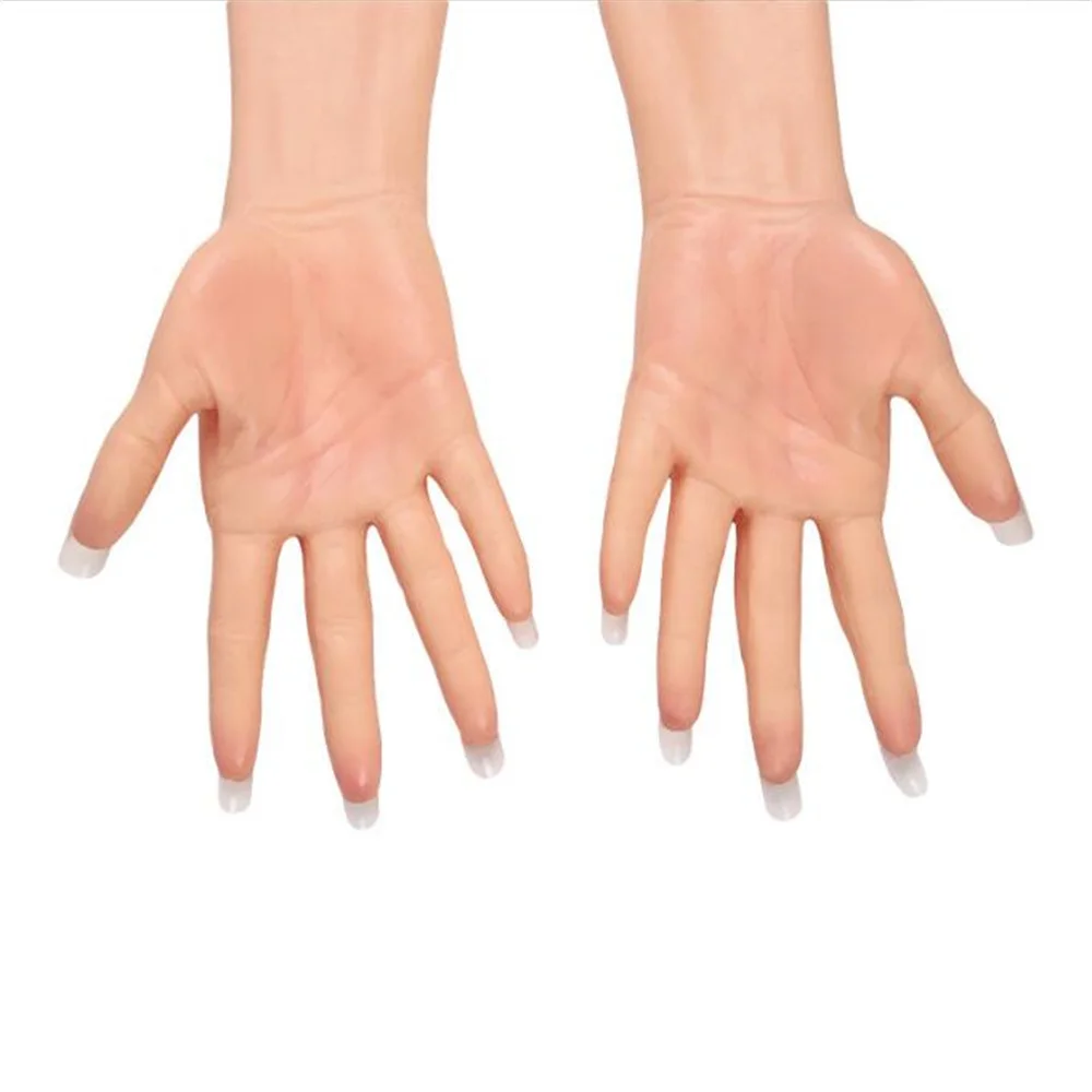 Silicone Artificial Mannequin for Female, Body Fingernail Prosthetic Props, Medical Cosmetology, after Hand, 60cm, 1Pair, E052