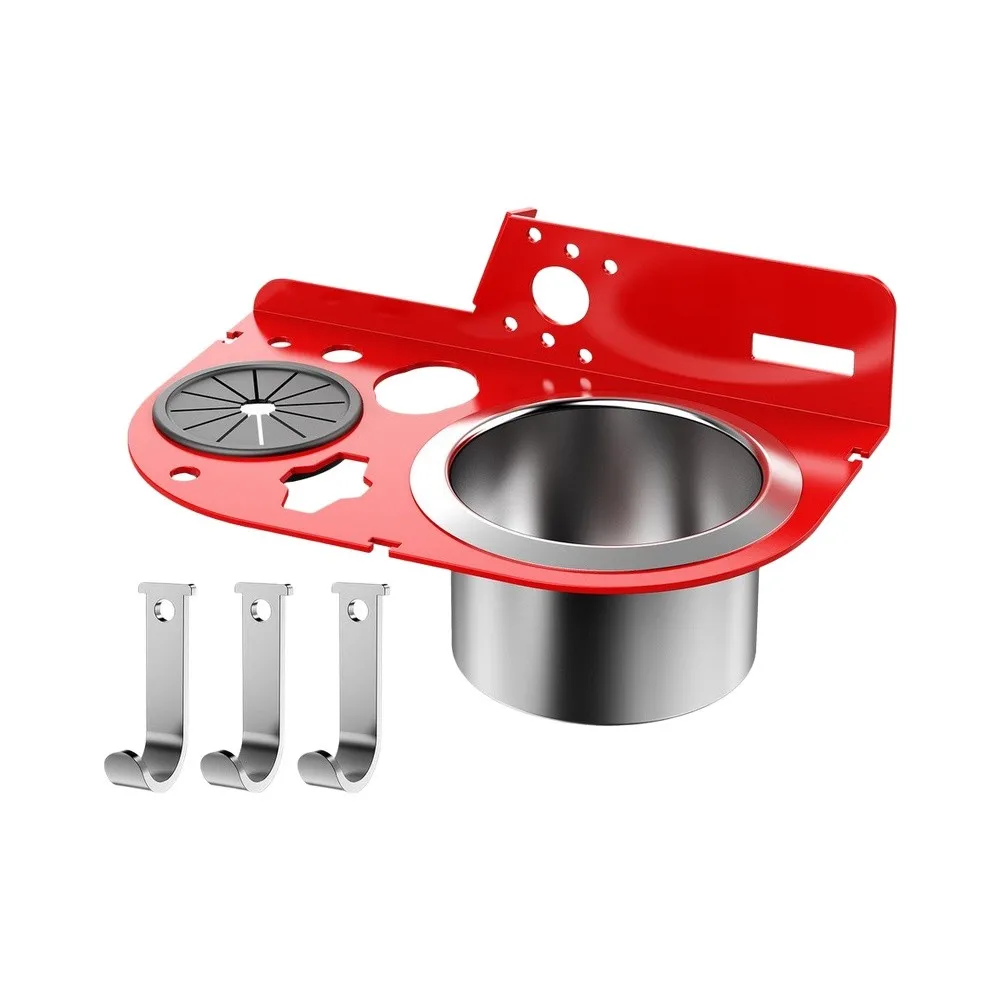 Ladder Tool Holder Compatible with Most Ladders Featuring Spacious Bucket Multi Hole Design and Rust Resistant Construction