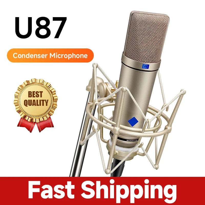 

U87 Конденсаторный микрофон с большой диафрагмой, всенаправленным, кардиоидом и рисунком - 8 моделей для студийной записи, трансляций