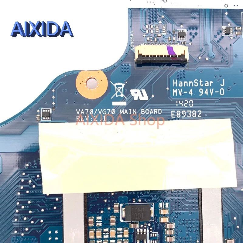 AIXIDA NBV8911001 VA70 VG70 Mainboard For Acer Aspire E1-771G laptop motherboard Geforce 710M GPU with one HDD full tested