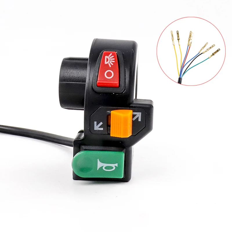 For Citycoco Electric Scooter Handle Switch Turn Light Horn Head Light Control Switch Three-in-one Switch Multi-function switch