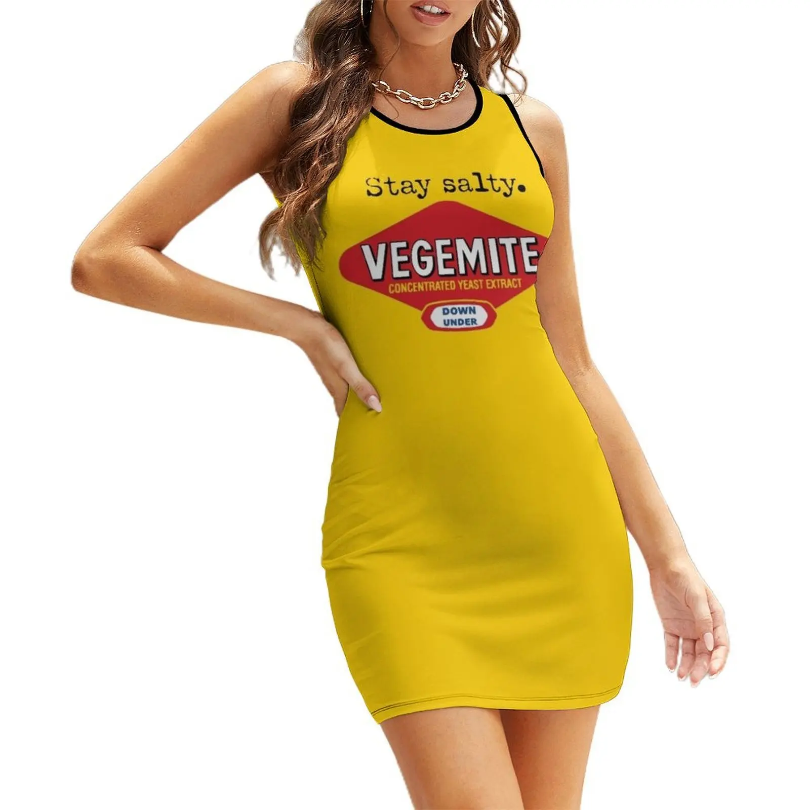 

Stay Salty Vegemite Sleeveless Sundress Bridesmaid dress woman dress summer Summer women's clothing evening dress women