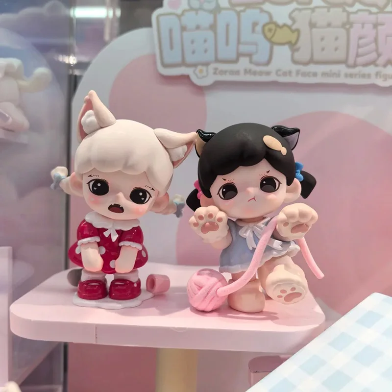 

В наличии Z parf Meow Cat Face Mini Blind Box Abs/Pv Флокированная текстура 9 Обычная 1 Секретная 1/108 Шанс Коллекционная фигурка в подарок