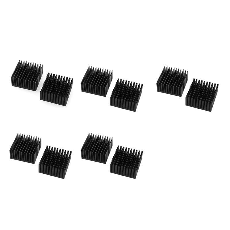 New 10 Pcs 40X40x20mm Aluminum Heatsink Radiator Cooling Cooler For Electronic Chip LED With Thermal Conductive Double Sided