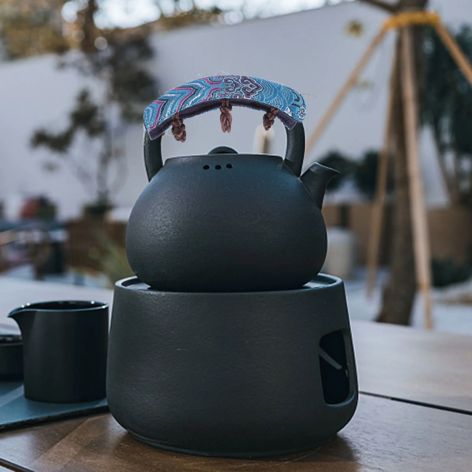 

Teapot Handle Sleeve Heat-Resistant Anti-Scald Cover Practical Kitchen Accessory Pot Handle Covers Cloth Anti-Scald Cover