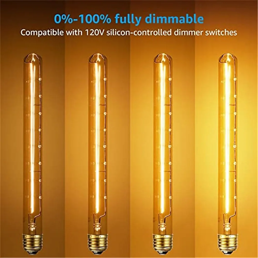 1pcs Vintage Edison Bulb T300 40W Tubular Unique Designe Room Decor Light Bulb for Wall Sconces E27 Dimmable Pendant Lantern220V