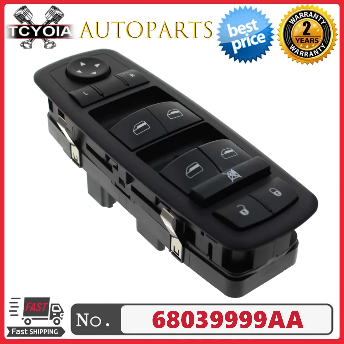 

68039999AA 7B0959857D автоматический переключатель стеклоподъемника автомобиля для Dodge Journey Chrysler Town & Country 2008-2009 68039999AC