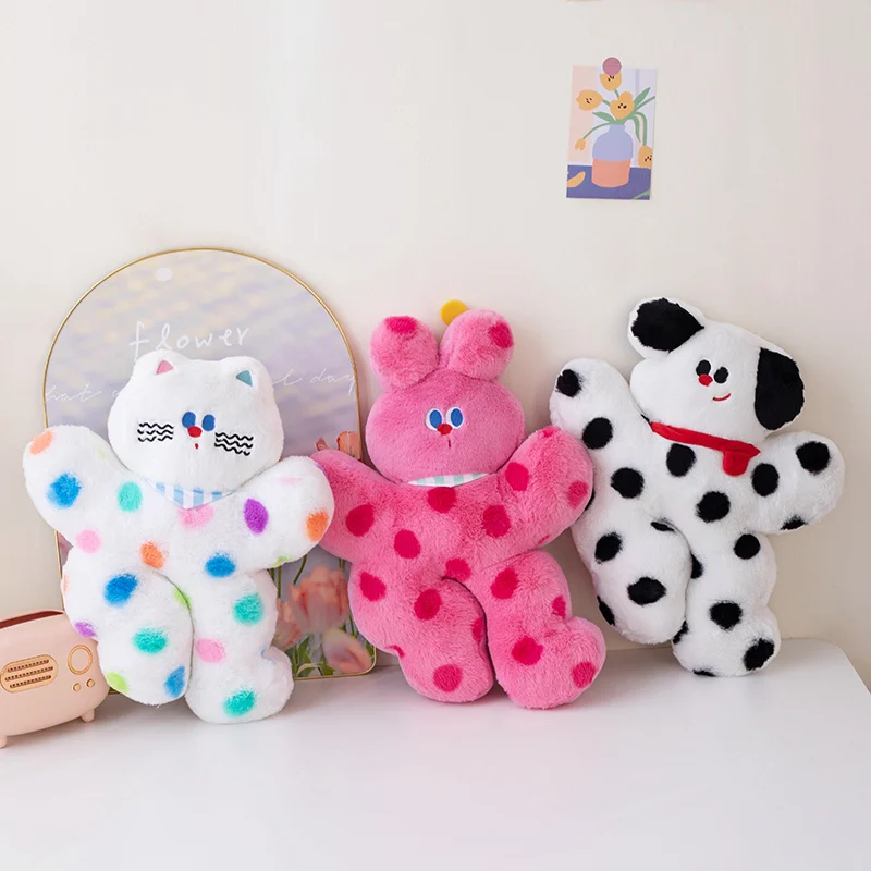 40cm/15.75in Kawaii Cat Plush Toys Cute Rabbit Plush Doll Movie Stuffed Animals Toys for Kids Birthday Gifts Room Decoration