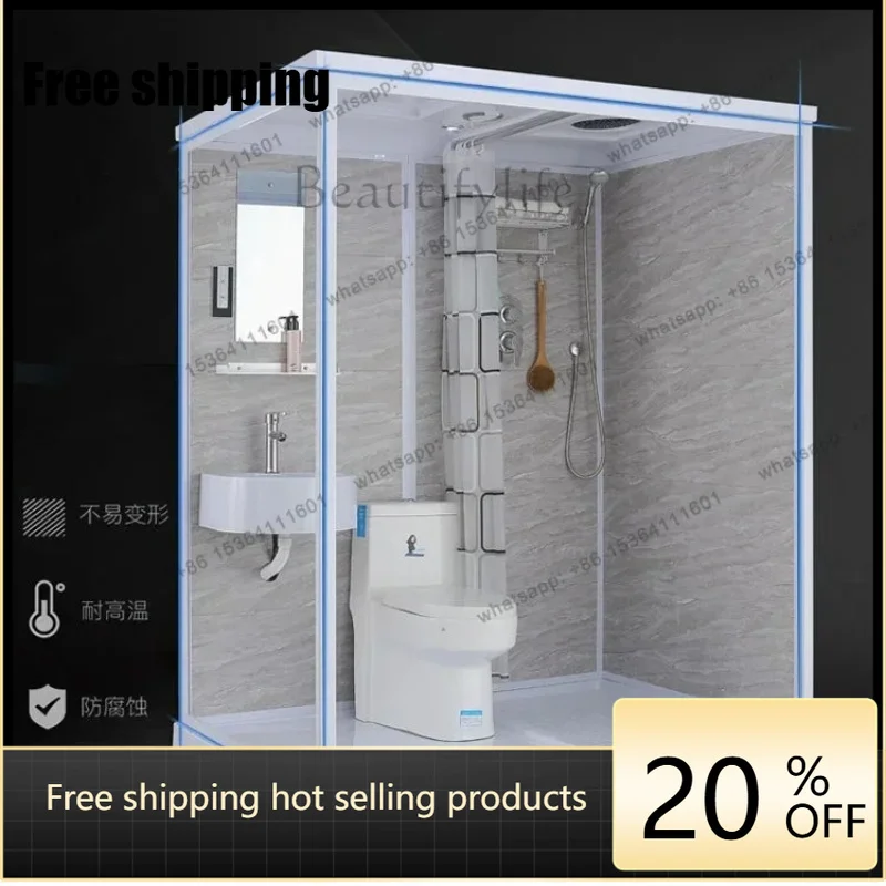 zj.Shower Room Household Integrated Bathroom Rural Toilet Bathroom Simple Integrated Bathroom Bath