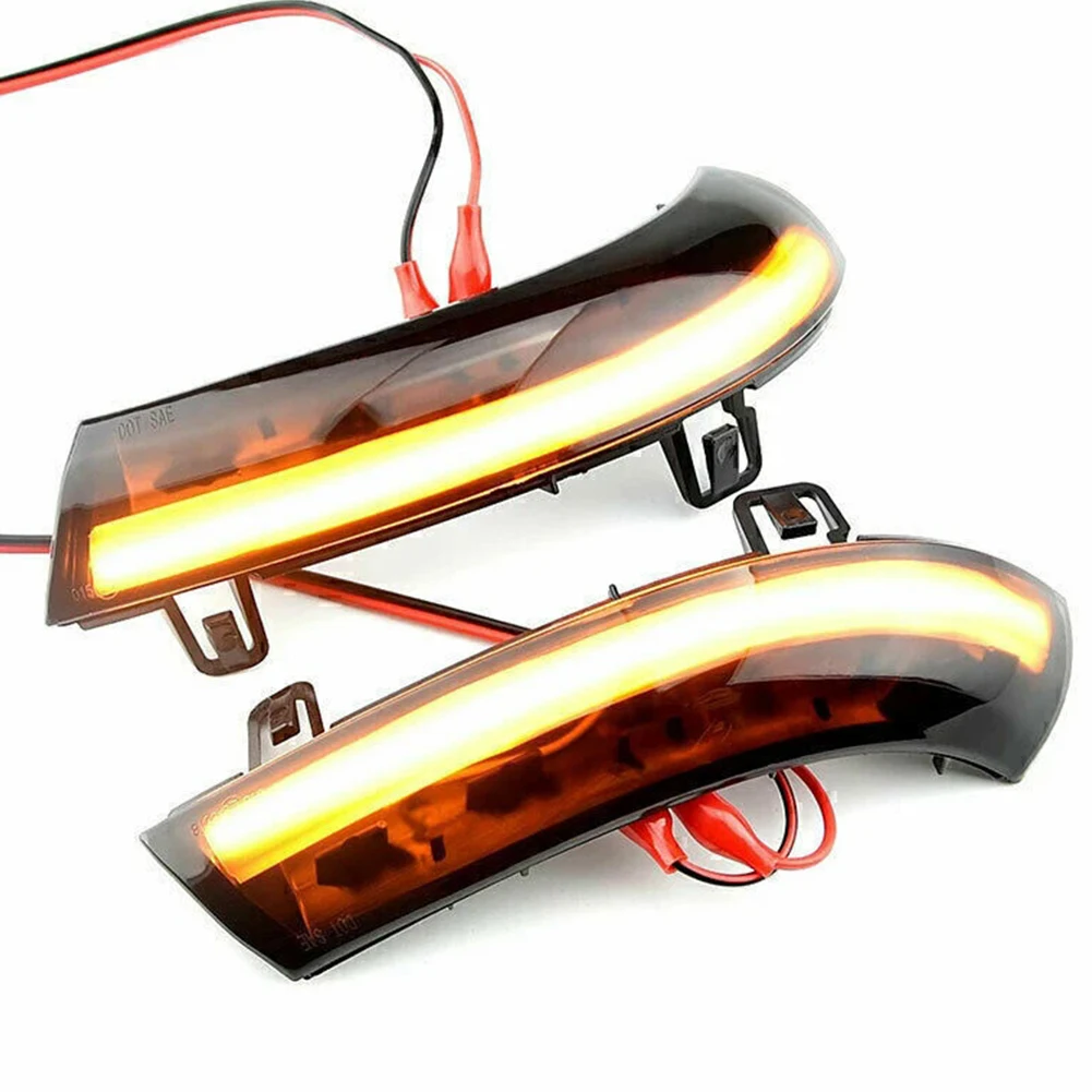 

2 шт. светодиодные динамические указатели поворота для зеркал заднего вида 12В, с эффектом бегущей воды, для автомобильного освещения