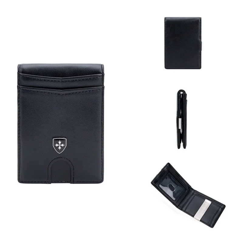 Men wallet PU leather casual multi slot card clip card holder men purse short male fold wallets RFID card bag