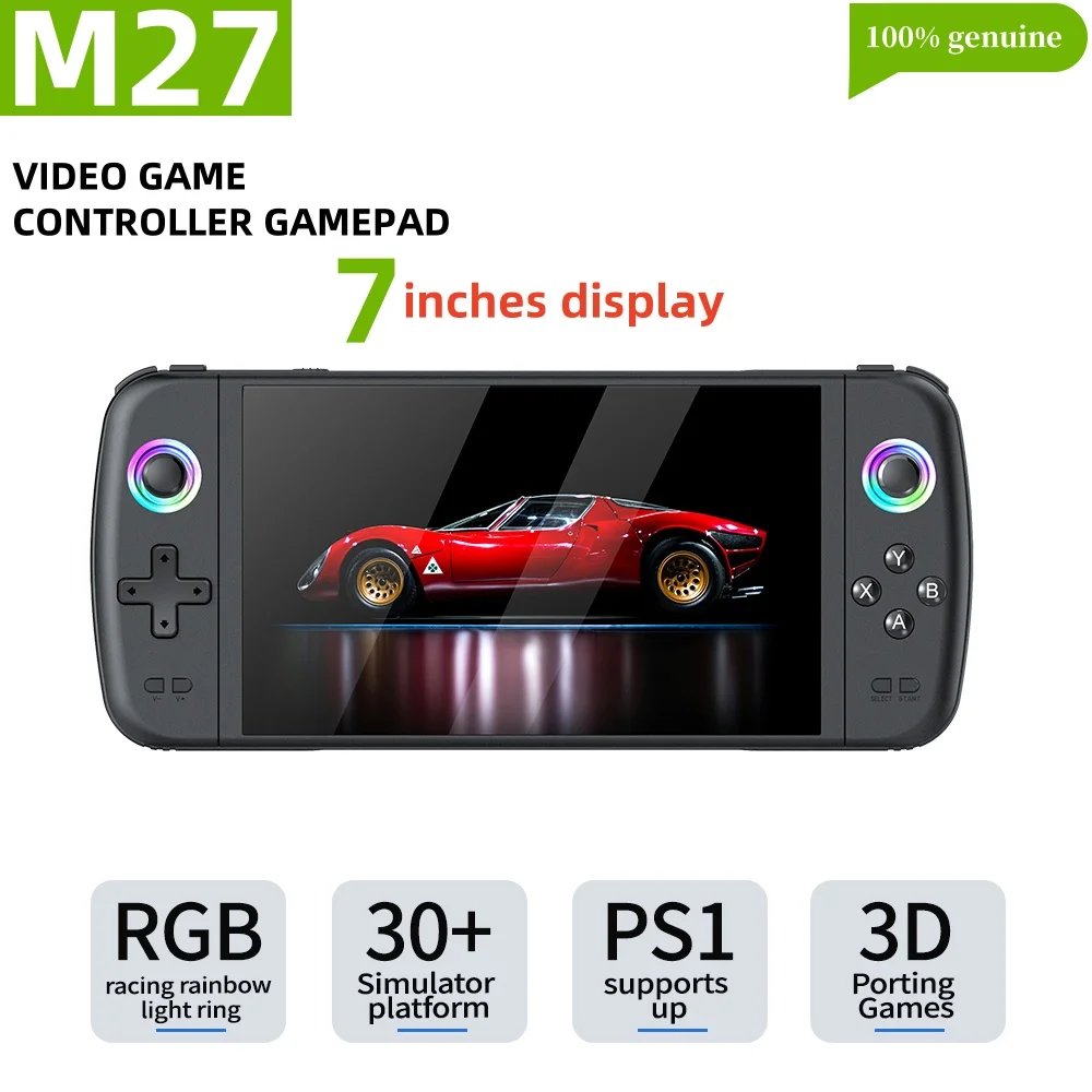 

M27 Big Screen 7 inches display Handheld Game Player supports PSP etc30+simulators Original 3D rockerspecial game rocker