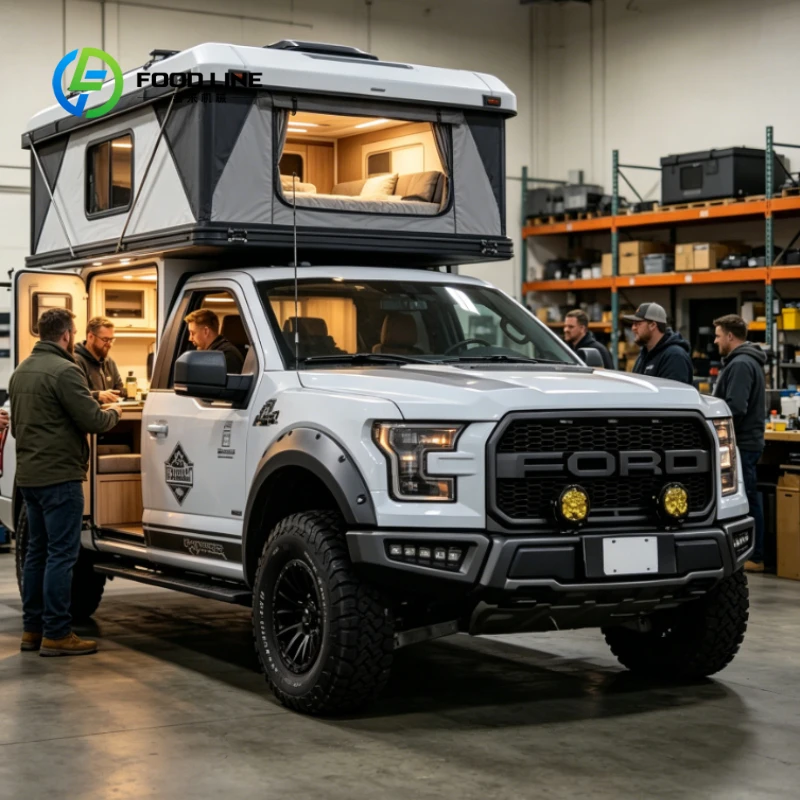 Customized Aluminum Foldable Hard Shell Camper Roof Tent,Pickup Top for Offroad Pickup Truck Long Distance Camping Trip