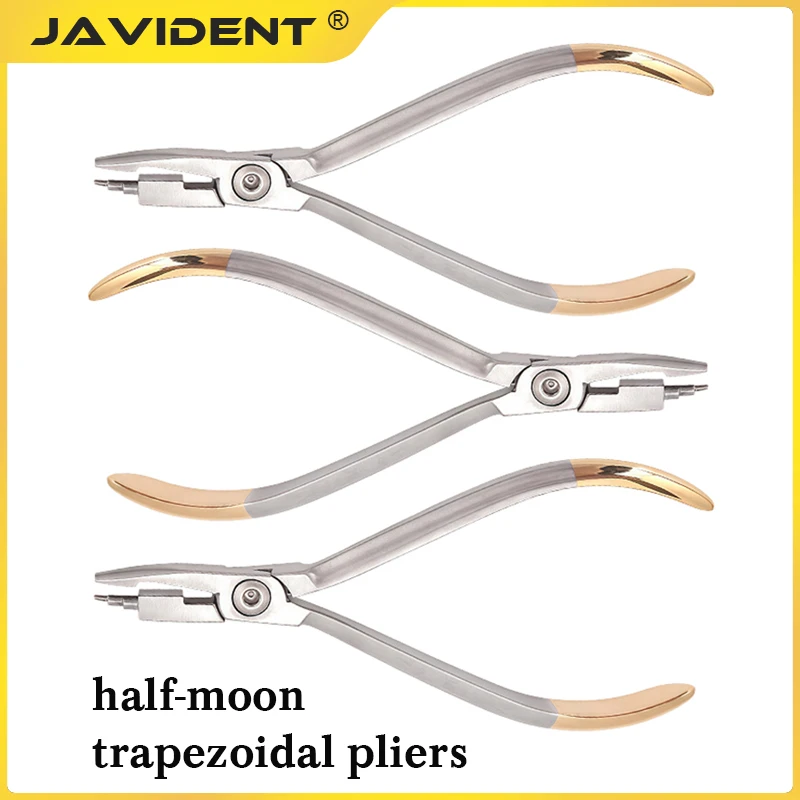 Stainless Steel Fine Wire Bending Pliers for Dental Instruments; Dental Trapezoidal Crescent Pliers; Orthodontic Shaping Tools