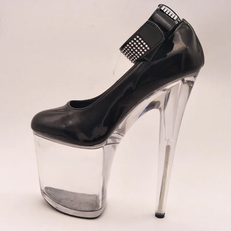 LAIJIANJINXIA New 20CM/8inches PU Upper Fashion Sexy Exotic High Heel Platform Party Women Pumps Pole Dance Shoes D112