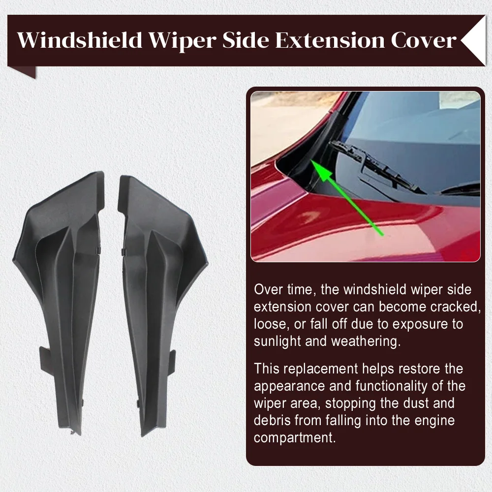 البلاستيك الأسود 6895-JG000 لنيسان X-Trail Xtrail T31 2008-2013 الجبهة ممسحة زجاج أمامي الجانب غطاء الكسوة 66894-JG000