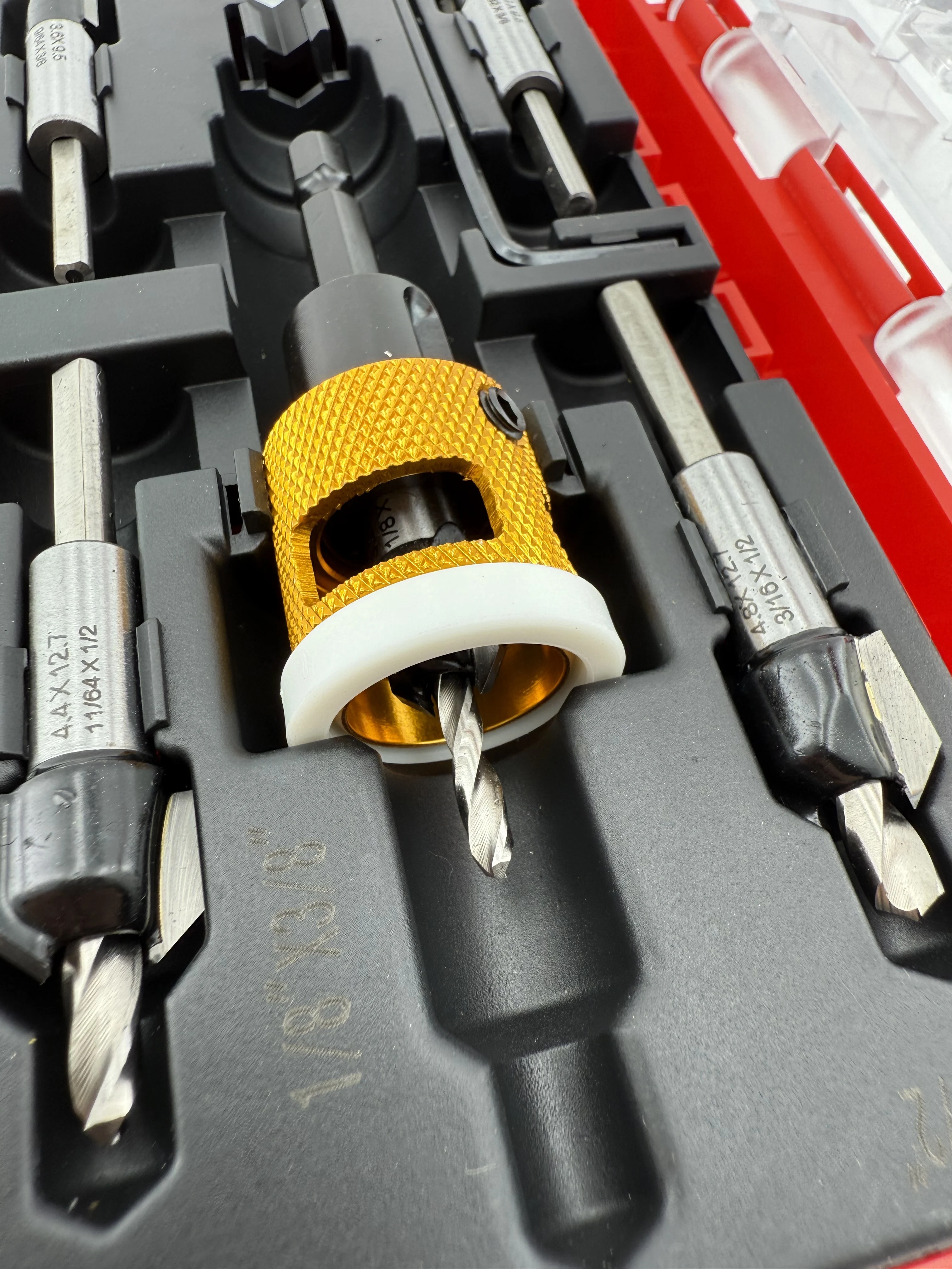 Friction Depth Stop Tapered Carbide Tipped Precise Countersink Low 1/4 Inch Quick Change Hex Shank Countersink Drill Bits Set