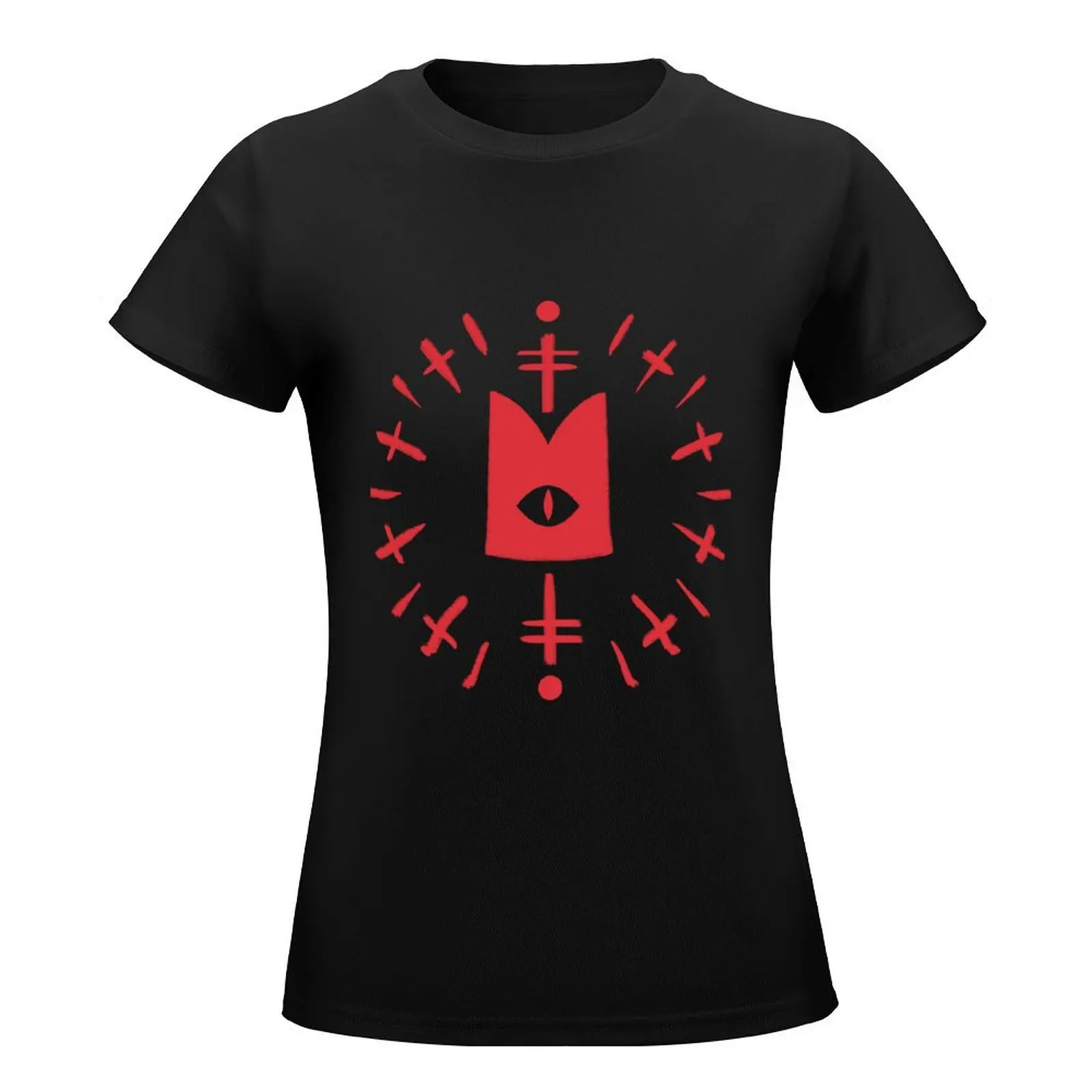 Cult of the Lamb Red Crown Icon T-Shirt plain cute tops Women's tops