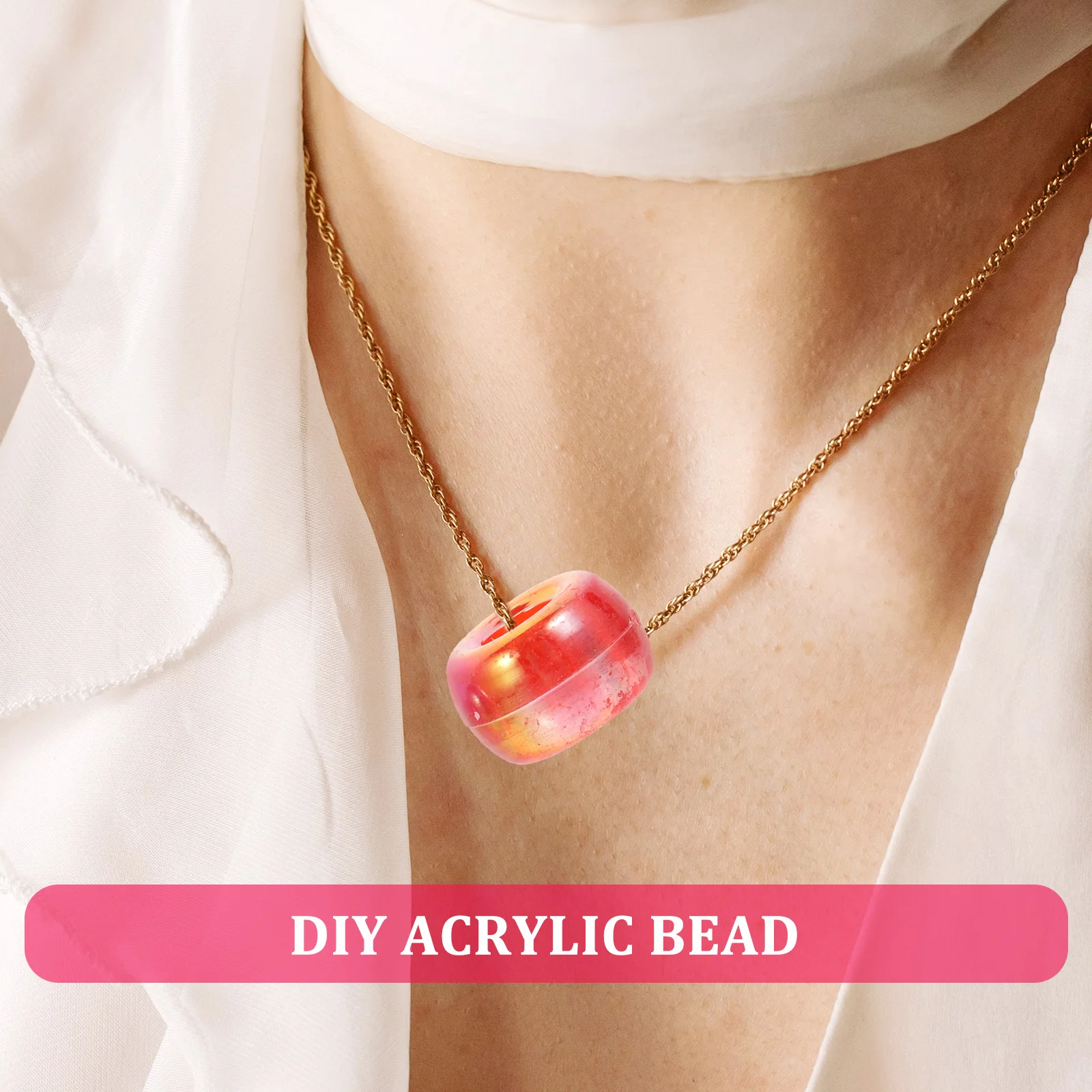 

1000pcs Acrylic Round Spacer For Diy Jewelry Making Bracelet Necklace Craft Beads Lightweight Durable Material Multi-Purpose