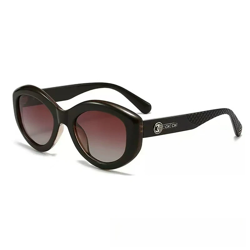 Модные овальные солнцезащитные очки для женщин-поляризованные UV400 для ежедневного вождения, пляжной фотографии, ацетатная оправа, модный аксессуар с HD Vision