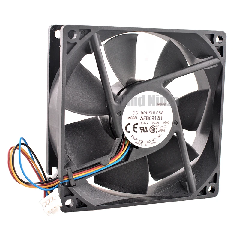 Ventilador com rolamentos duplos de esferas, 9cm, 92x92x25mm, dc12v, 0.30a, 4pin, fonte de alimentação cpu