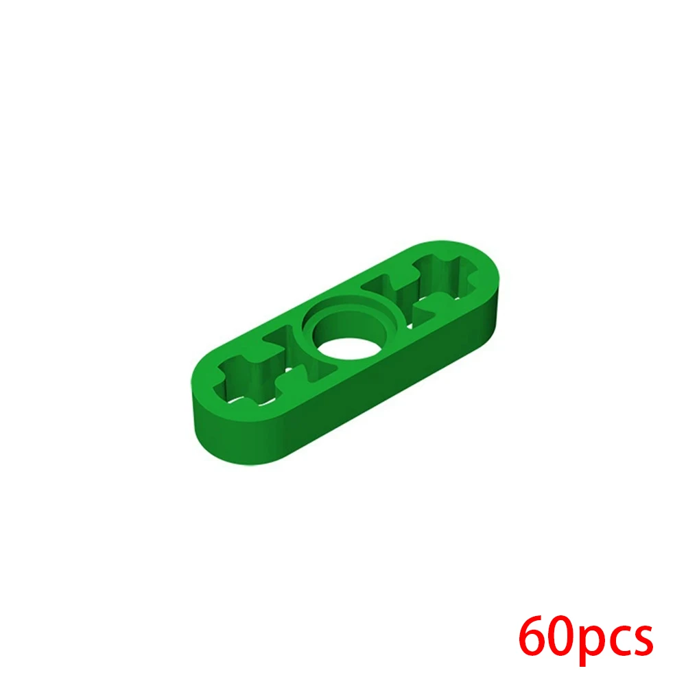 60pcs 6632 Liftarm Thin 1 x 3 Axle Holes Bricks Technical MOC Buildings Blocks High-Tech DIY Educational Brain-Developing Toys - view 5