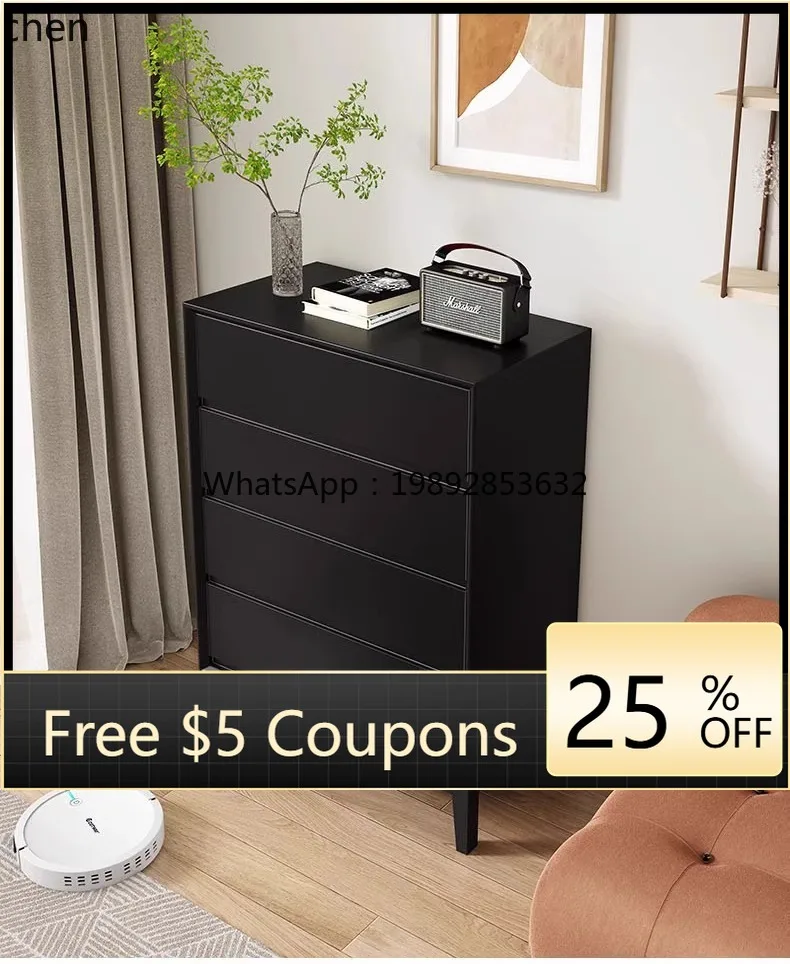 

solid wood minimalist modern cabinet living room household chest of drawers storage cabinet