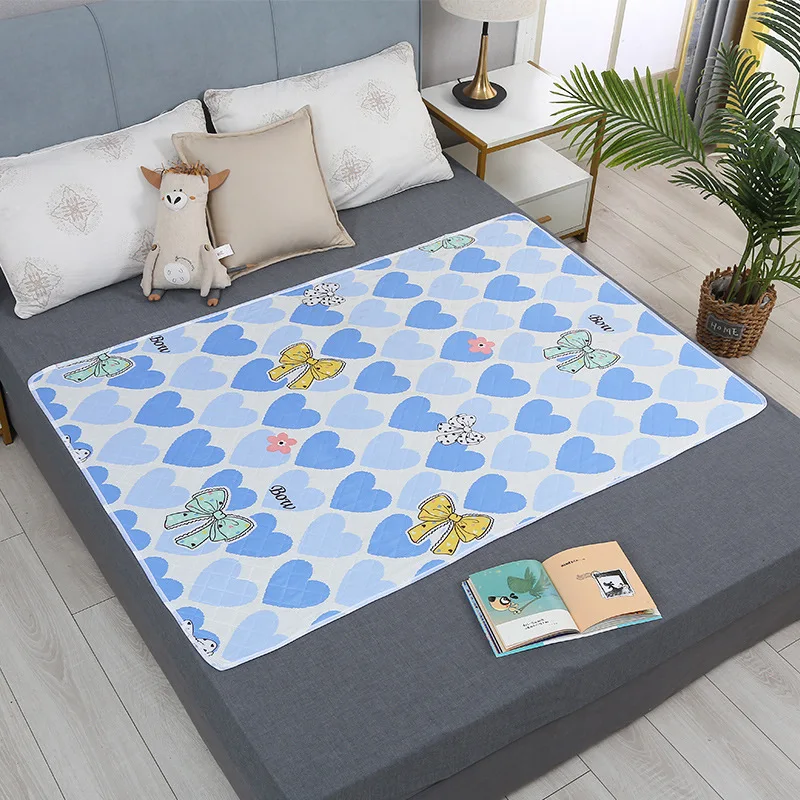 Waterdichte wasbare matras urinemat voor baby-peuters Leuke cartoon bedbeschermer Luierbeddengoed Urinepads Doek Ademend