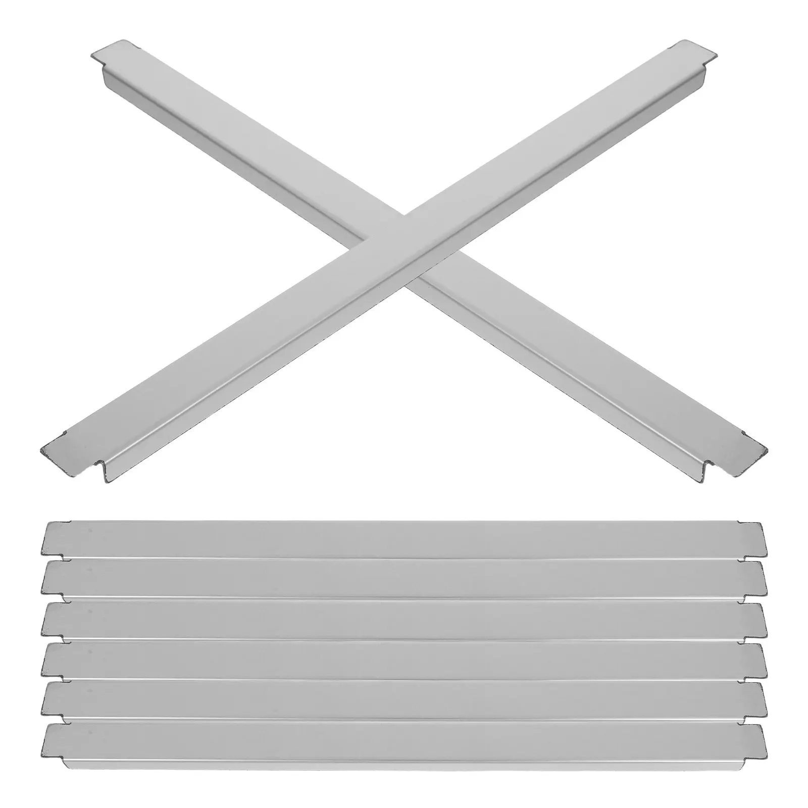 8 Pcs Food Service Table Bar Long Metal Catering Divider Stainless Steel Replacement Adapter for Kitchen Steam