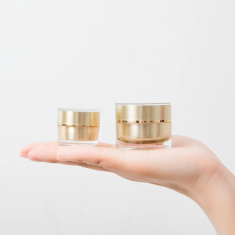 100Pcs 5g 10g Acrylic Cream Jars Skincare Refillable Container Cosmetic Packaging Eye Cream Pots