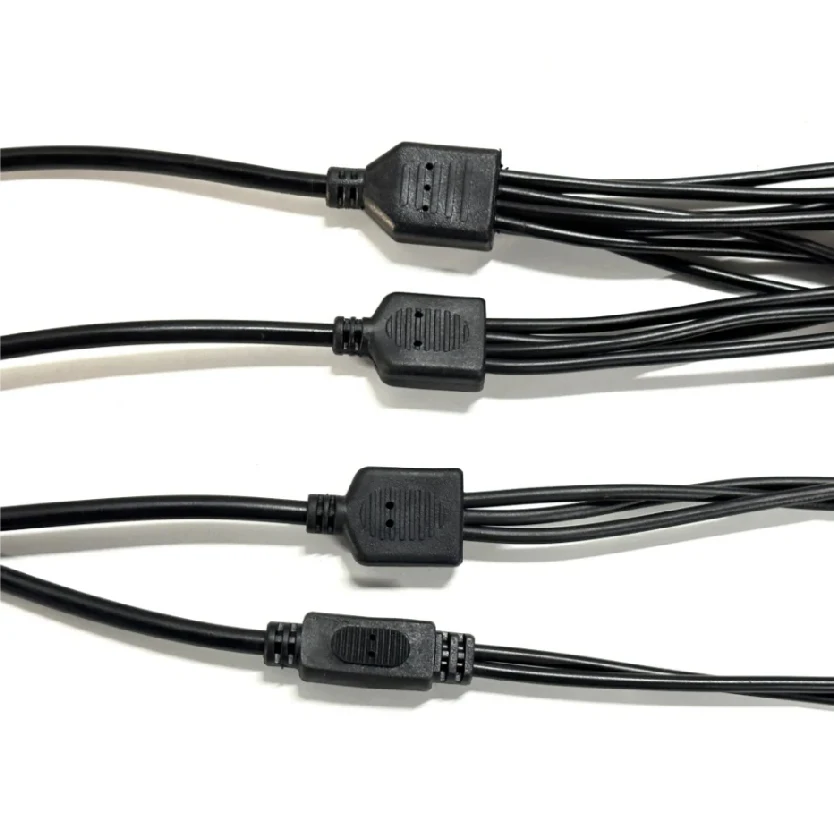 5.5X2.1 مللي متر 1 أنثى إلى 2/3/4/5/6/8 طريقة ذكر تيار مستمر مقسم الطاقة محول القابس 12 فولت موصل الحبل 40 سنتيمتر #2