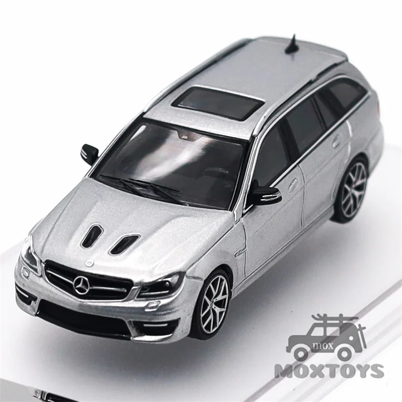 KING MODEL 1:64 C63 Gray White Limited500 Diecast Model Car