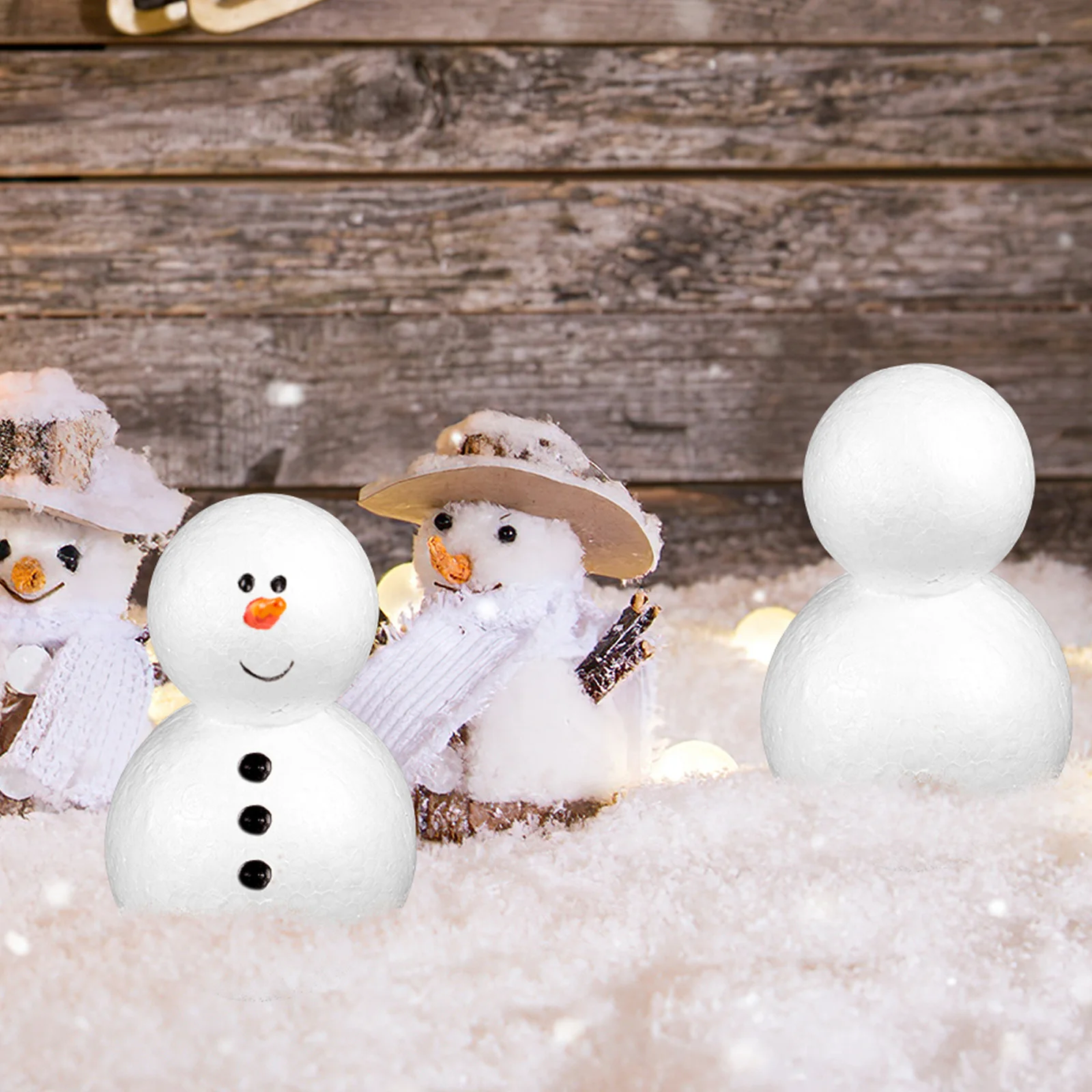 

6pcs Foam Decor Unfinished Diy For Christmas Party Room Decoration Craft Kit Snowman Shape Molds Xmas Snowman Mold Diy