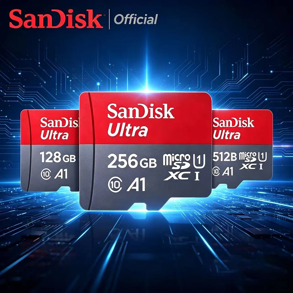 Sandisk Ultra Micro SD-Karte U1 A1 Klasse 10 UHS-1 128 GB 32 GB 64 GB 256 GB 512 GB Flash-SD/TF-Karte Speicher miniSD für Samrtphone PC