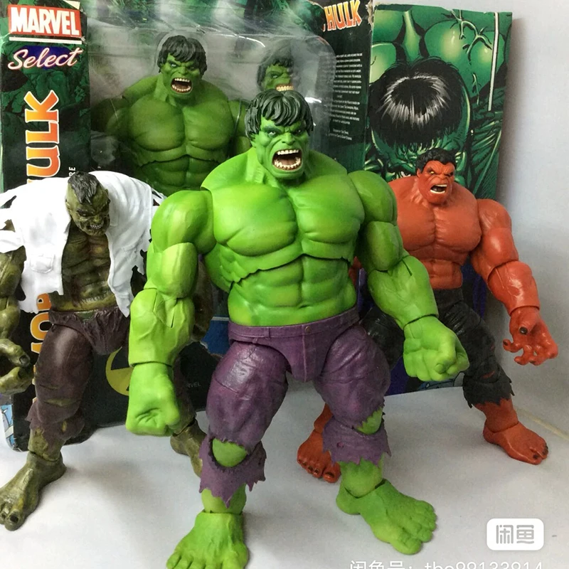 Genuine Dst Marvel Select Green Hulk Red Hulk Anime Action Figures Collection Model Toys Marvel Legends Hulk Kid Christmas Gift