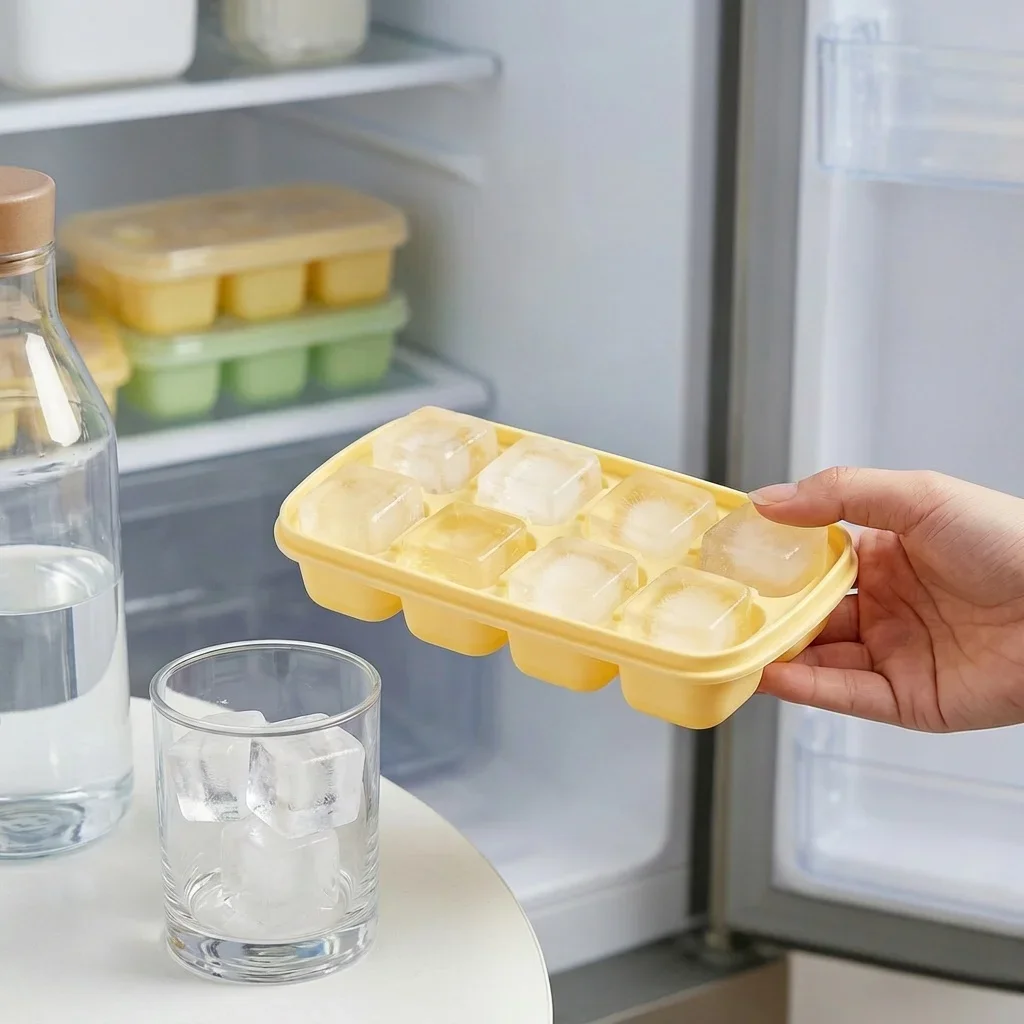 1/2/4pcs 8 Grids Plastic Ice Mold With Lid Reusable Ice Cube Tray Drink Whisky Ice Coolers Ice Cube Maker Kitchne Bar Tools - view 4
