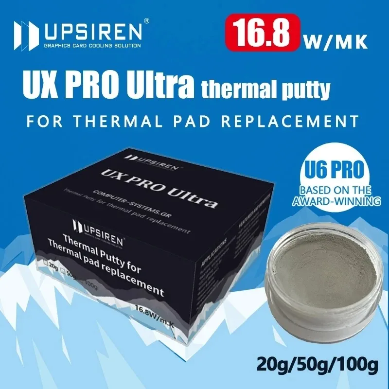 UPSIREN Thermal Putty UTP-8 For VGA GPU IC Processor Rapid Cooling Thermal Pad Replacement Heat Blocking Putty High Performance