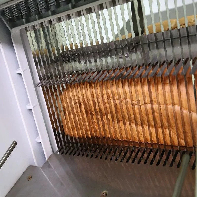 

Commercial Loaf Toast Bread Cutters Slicer Bakery Shop Automatic Bread Slicer Stainless Steel High Speed