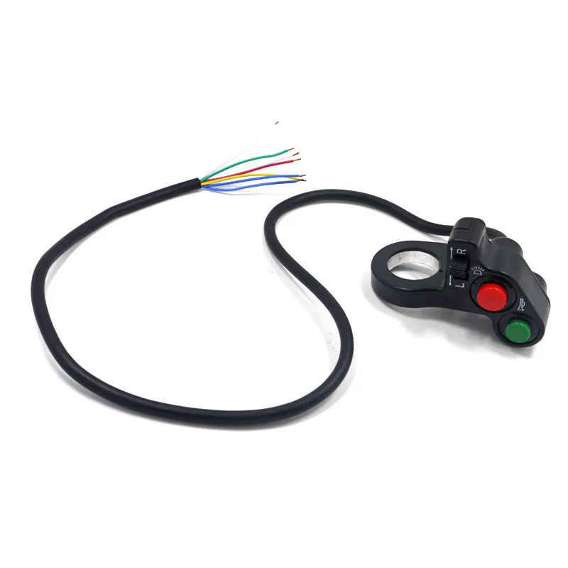 Modified Motorcycle Handlebar Switch Electric Bike Scooter Horn Turn Signals On/Off Button Light Switch Motorcycle 7/8 Hand Bar