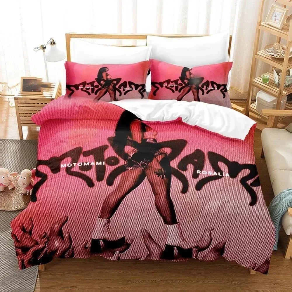 Rosalia Album Motomami Bedding Set Duvet Cover Sheet Printed Bed Set Pillowcase Bed Full Queen King Size Comforter Bedroom