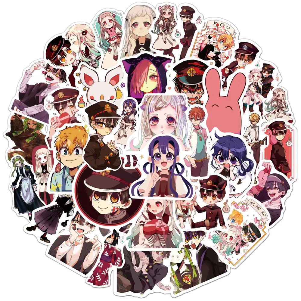 50pcs Toilet-bound Hanako-kun Series Graffiti Stickers Suitable for Helmets Desktop Wall Decoration DIY Sticker Pack Wholesale