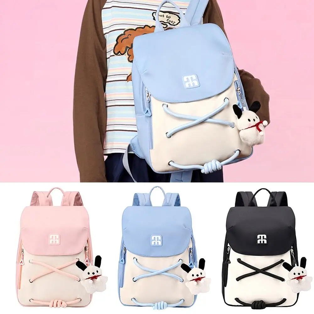 حقيبة ظهر عصرية ذات سعة كبيرة ملونة كورية متعددة الوظائف حقيبة كتب كاجوال قابلة للتنفس حقيبة ظهر مدرسية للطلاب